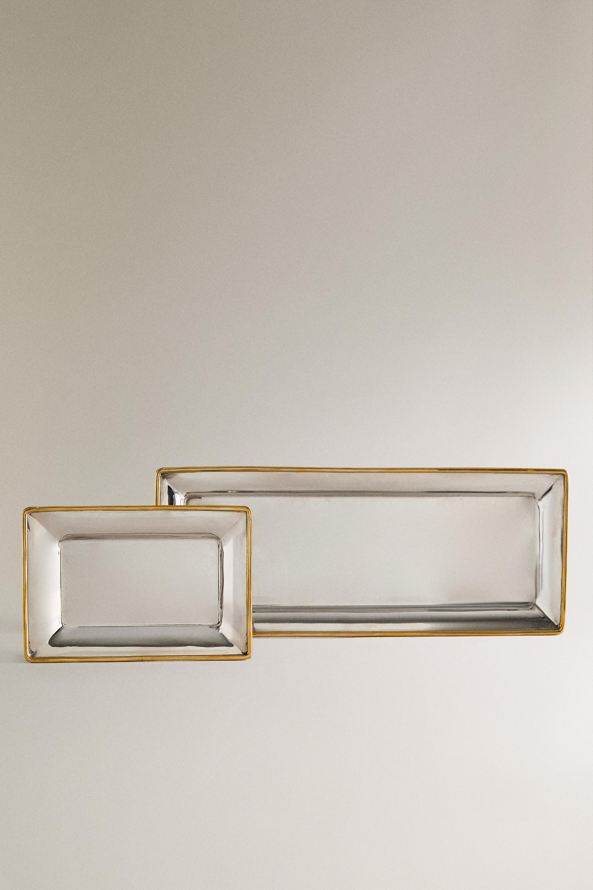 DECORATIVE CHRISTMAS TRAY WITH BORDER